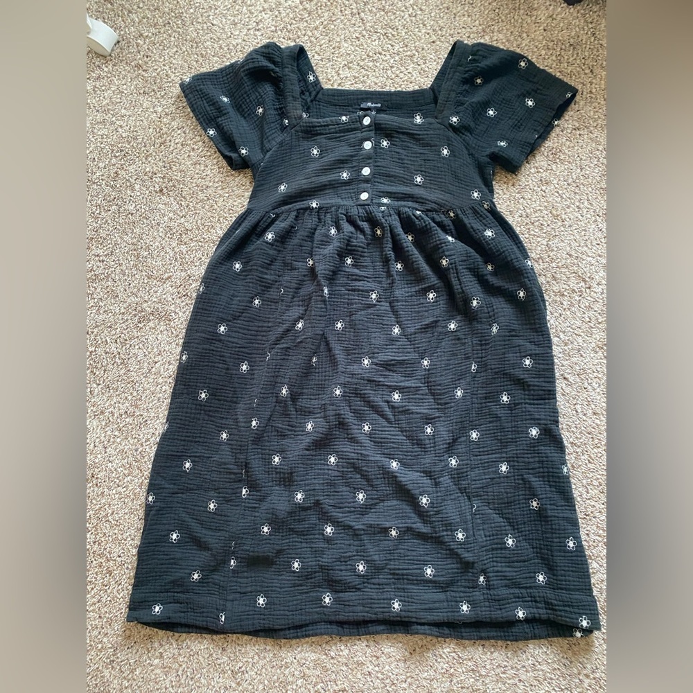 Madewell Black Daisy Maxi Dress